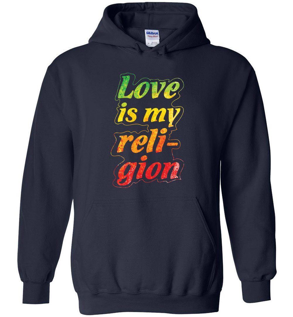 Love Is My Religion Heavy Blend Hoodie Heyjude Shoppe Navy S