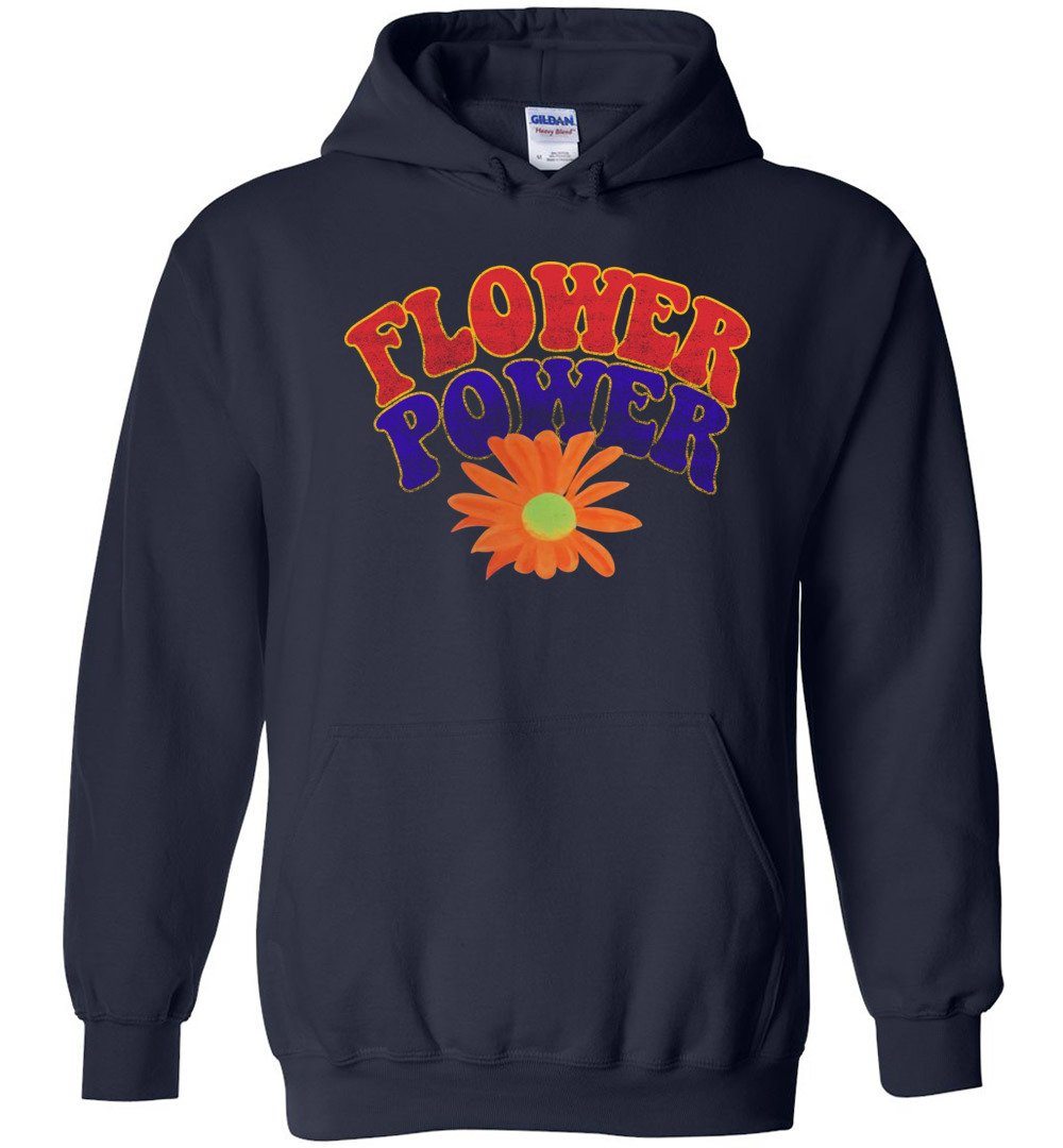 FLOWER POWER BLEND HOODIE Heyjude Shoppe Navy S