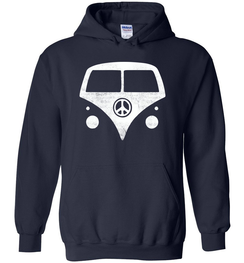 HIPPIE VAN HEAVY BLEND HOODIE Heyjude Shoppe Navy S