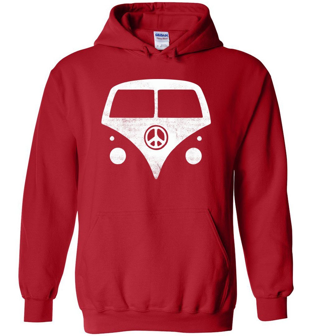 HIPPIE VAN HEAVY BLEND HOODIE Heyjude Shoppe Red S