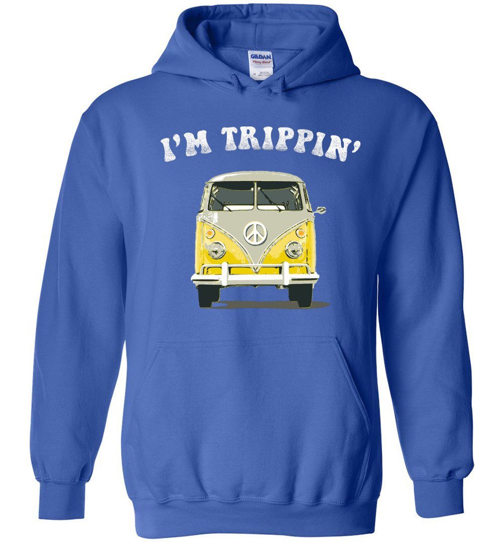 HIPPIE VAN - I'M TRIPPIN' HEAVY BLEND HOODIE Heyjude Shoppe Royal Blue S