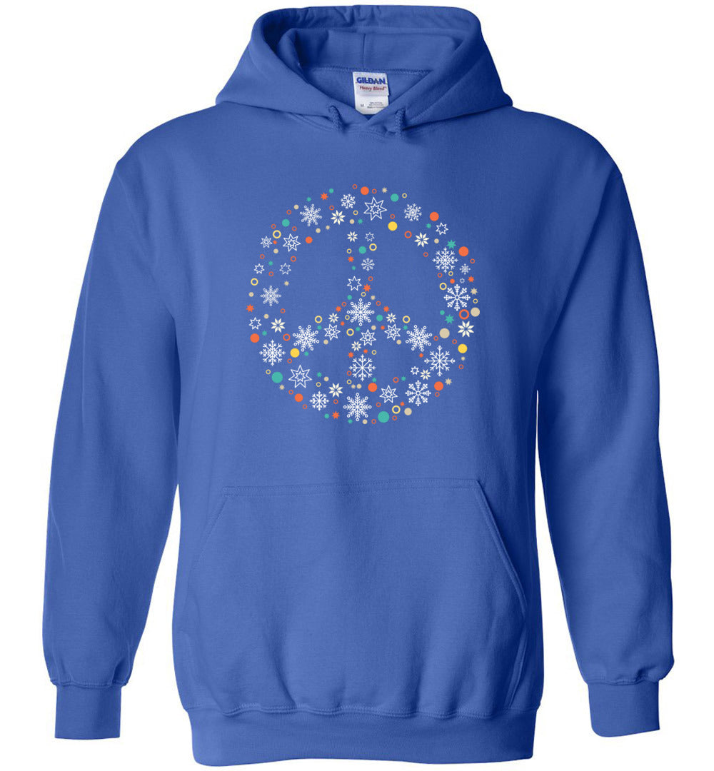 Holiday Peace Sign- Blend Hoodie