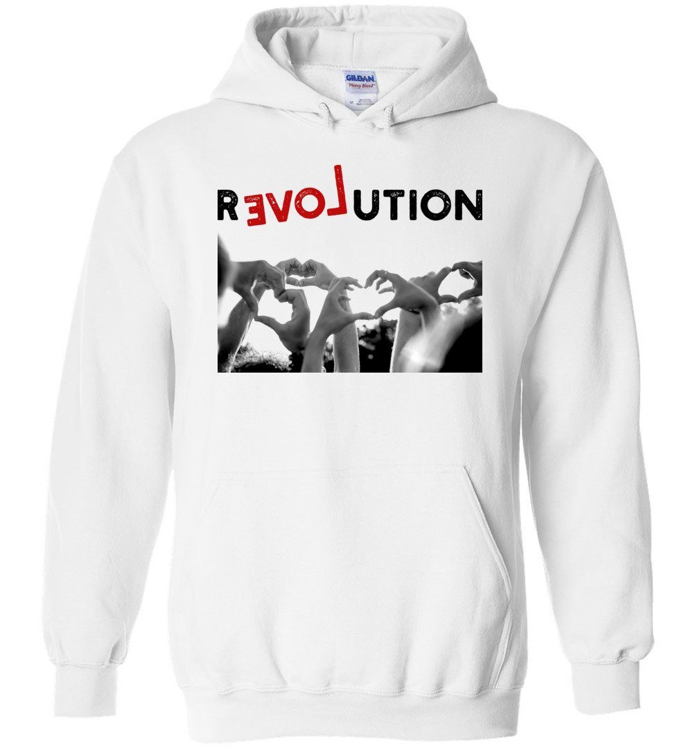 THE WORLD NEEDS MORE LOVE HEAVY BLEND HOODIE Heyjude Shoppe White S