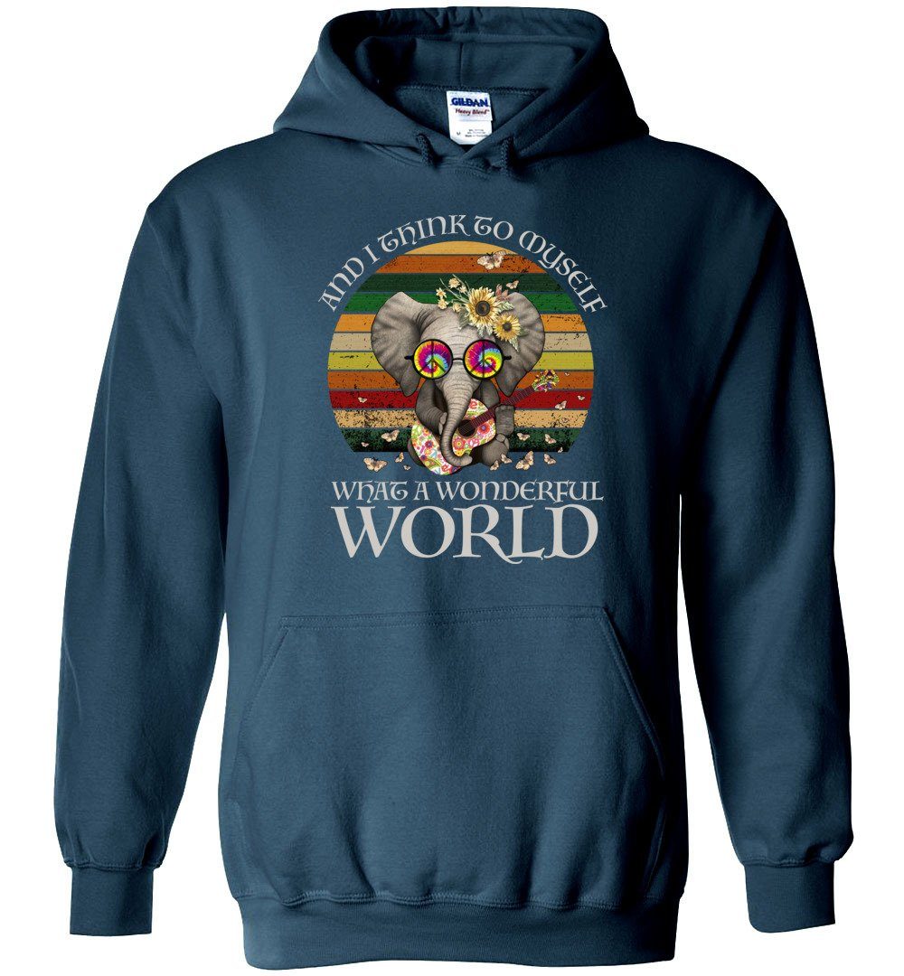 WHAT A WONDERFUL WORLD HEAVY BLEND HOODIE Heyjude Shoppe Legion Blue S