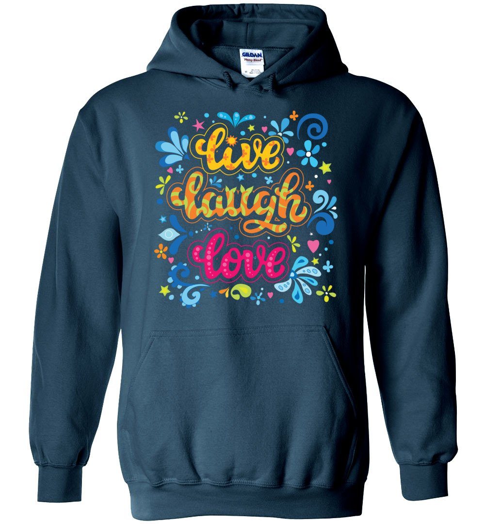 LIVE LAUGH LOVE HEAVY BLEND HOODIE Heyjude Shoppe Legion Blue S