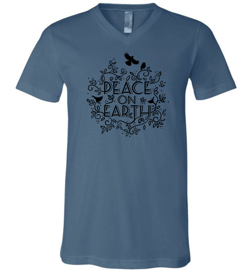 Peace On Earth Unisex V-Neck