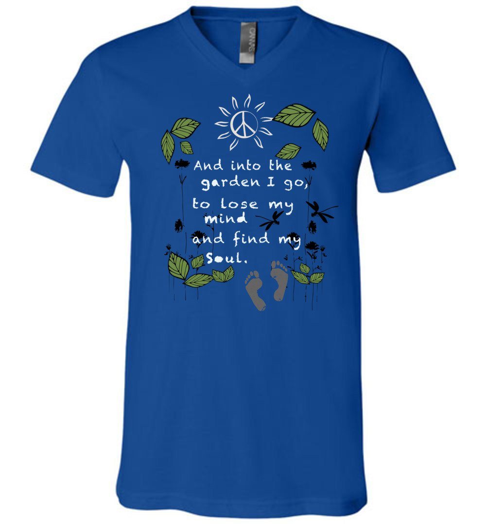 Into The Garden T-Shirts Heyjude Shoppe Unisex V-Neck True Royal S