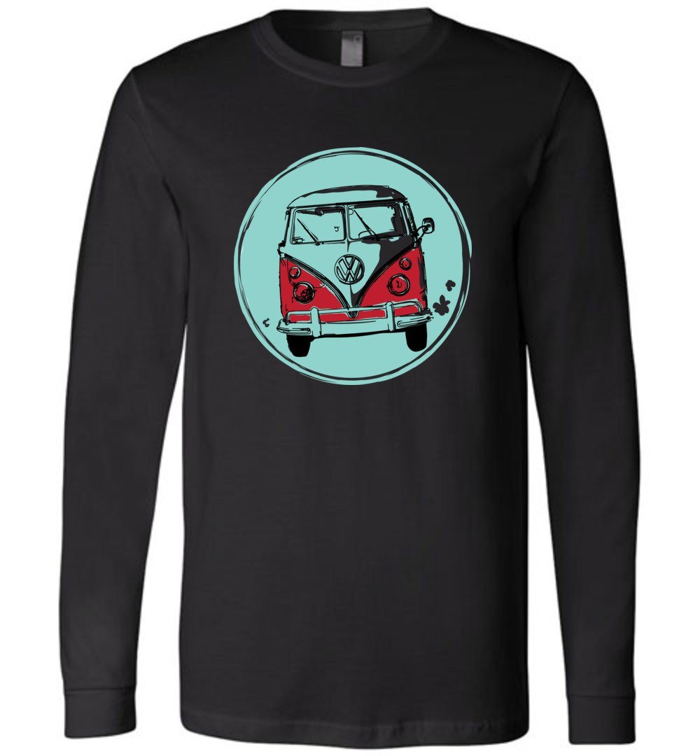 Hippie Van - Youth T-Shirts Heyjude Shoppe Long Sleeve Tee Black XS