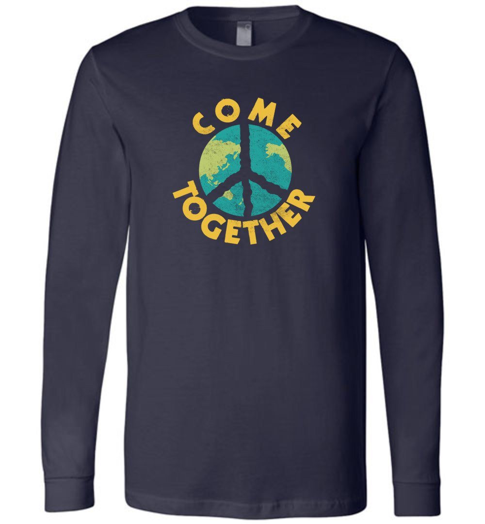 Come Together Youth T-Shirts Heyjude Shoppe Long Sleeve Tee Navy 2XL