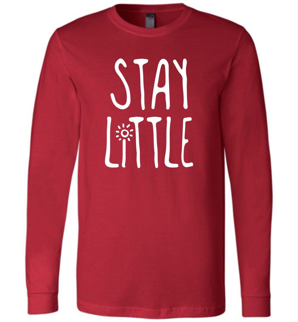 Stay Little Youth T-Shirts Heyjude Shoppe Long Sleeve Tee Red Youth S