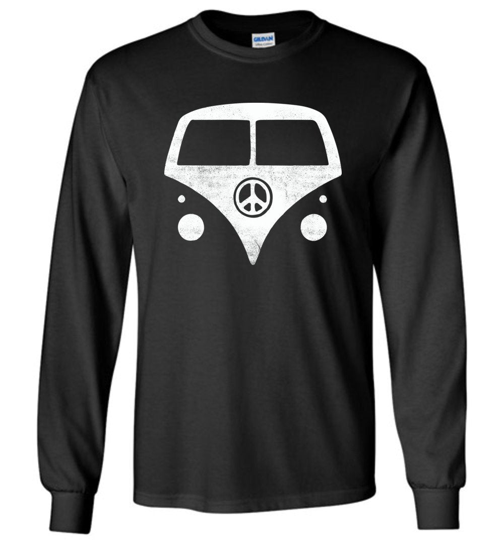 Hippie Van Long Sleeve T-Shirts Heyjude Shoppe Black S