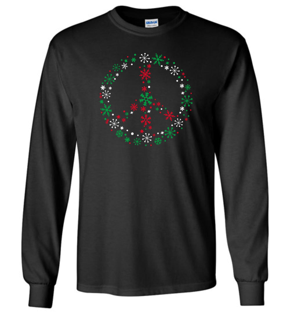 Holiday Peace Sign Long Sleeve T-shirt