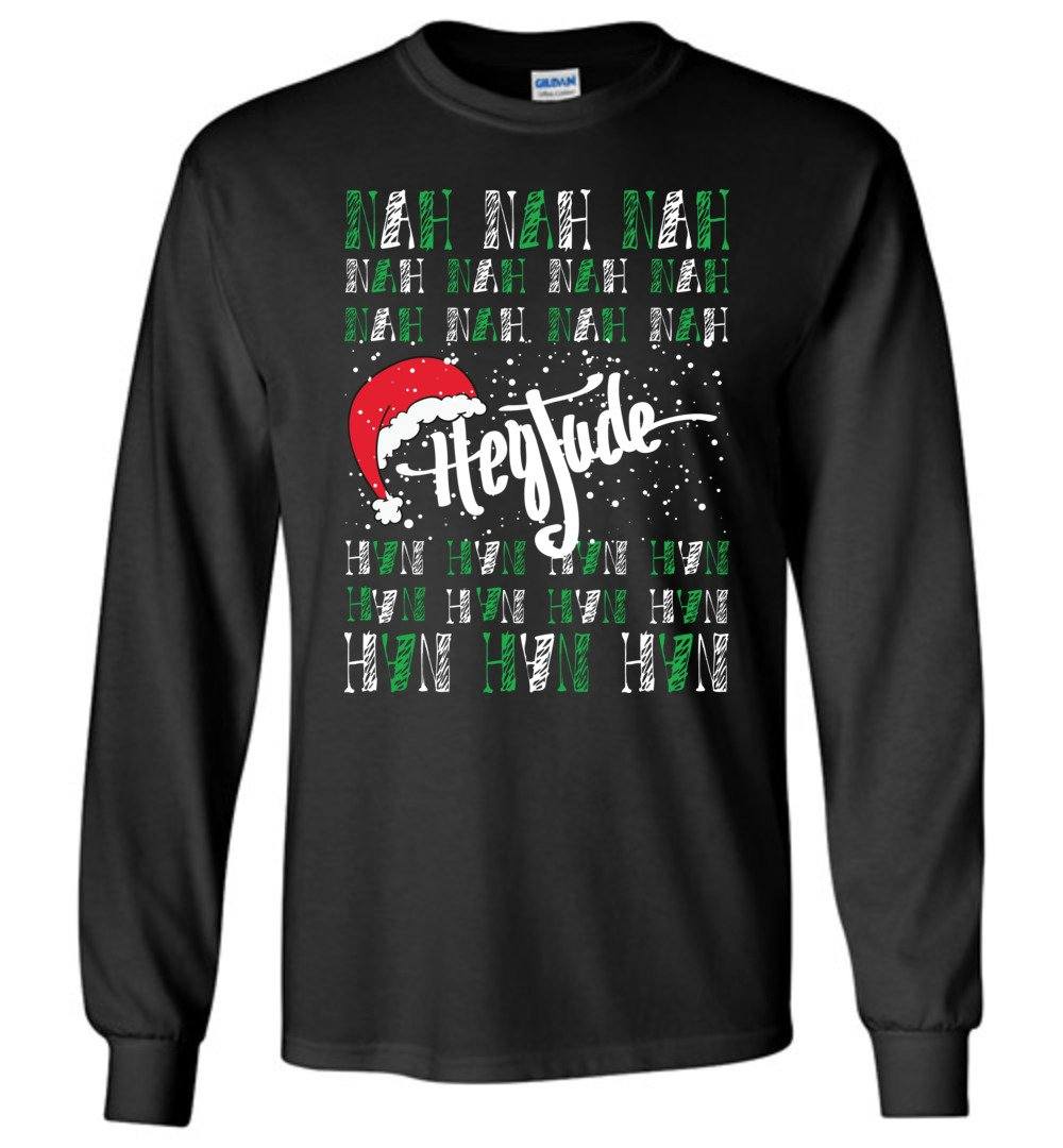 Hey Jude Christmas Heyjude Shoppe Long Sleeve Tee Black S