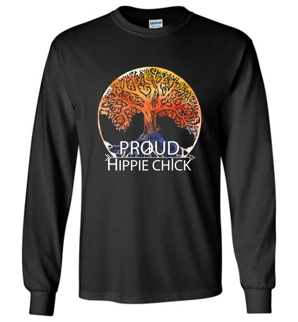 Hippie Chick Long Sleeve T-Shirts Heyjude Shoppe Black S