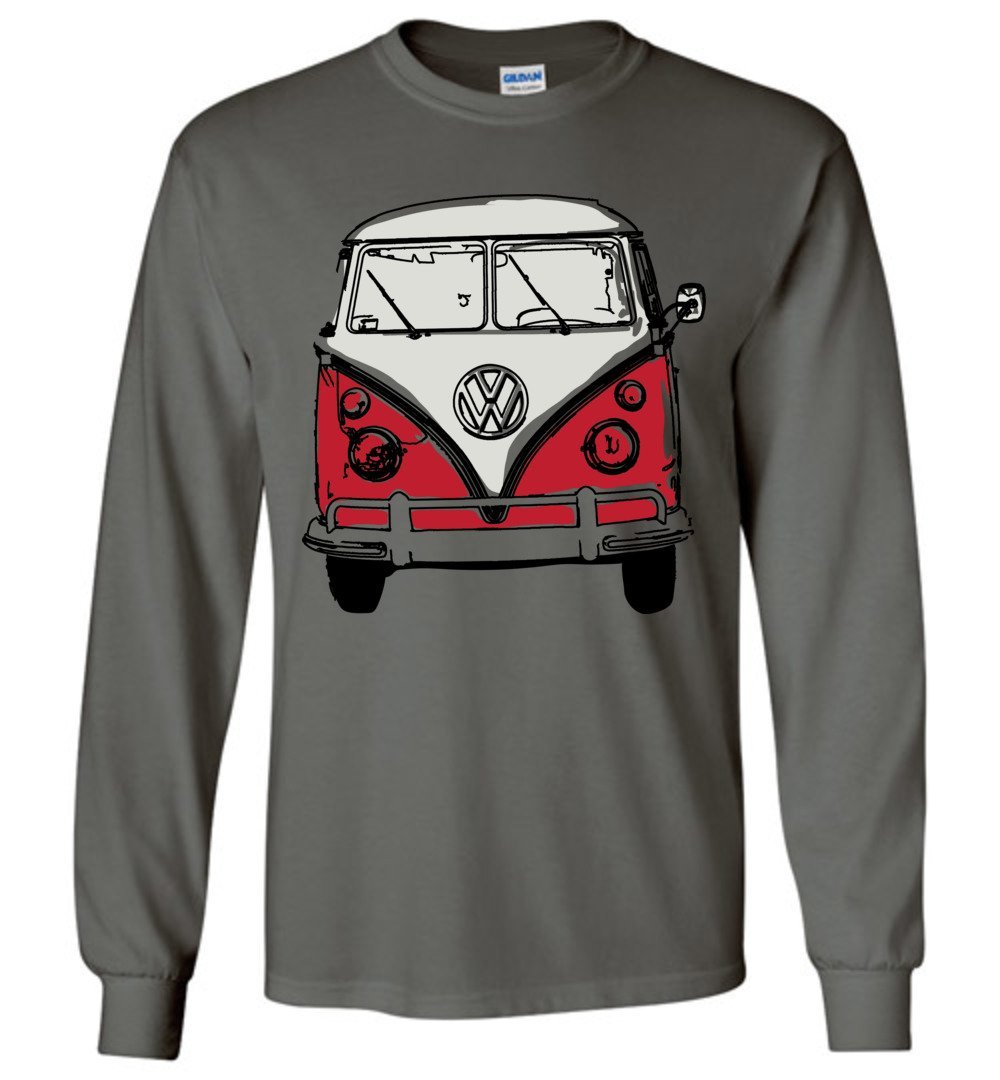 Hippie Van Long Sleeve T-Shirts Heyjude Shoppe Charcoal S