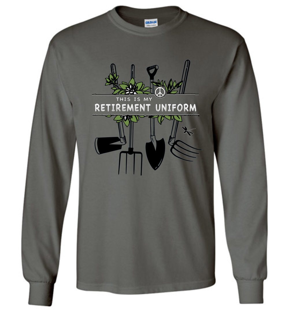 Funny Gardening T-shirts Heyjude Shoppe Long Sleeve Tee Charcoal S