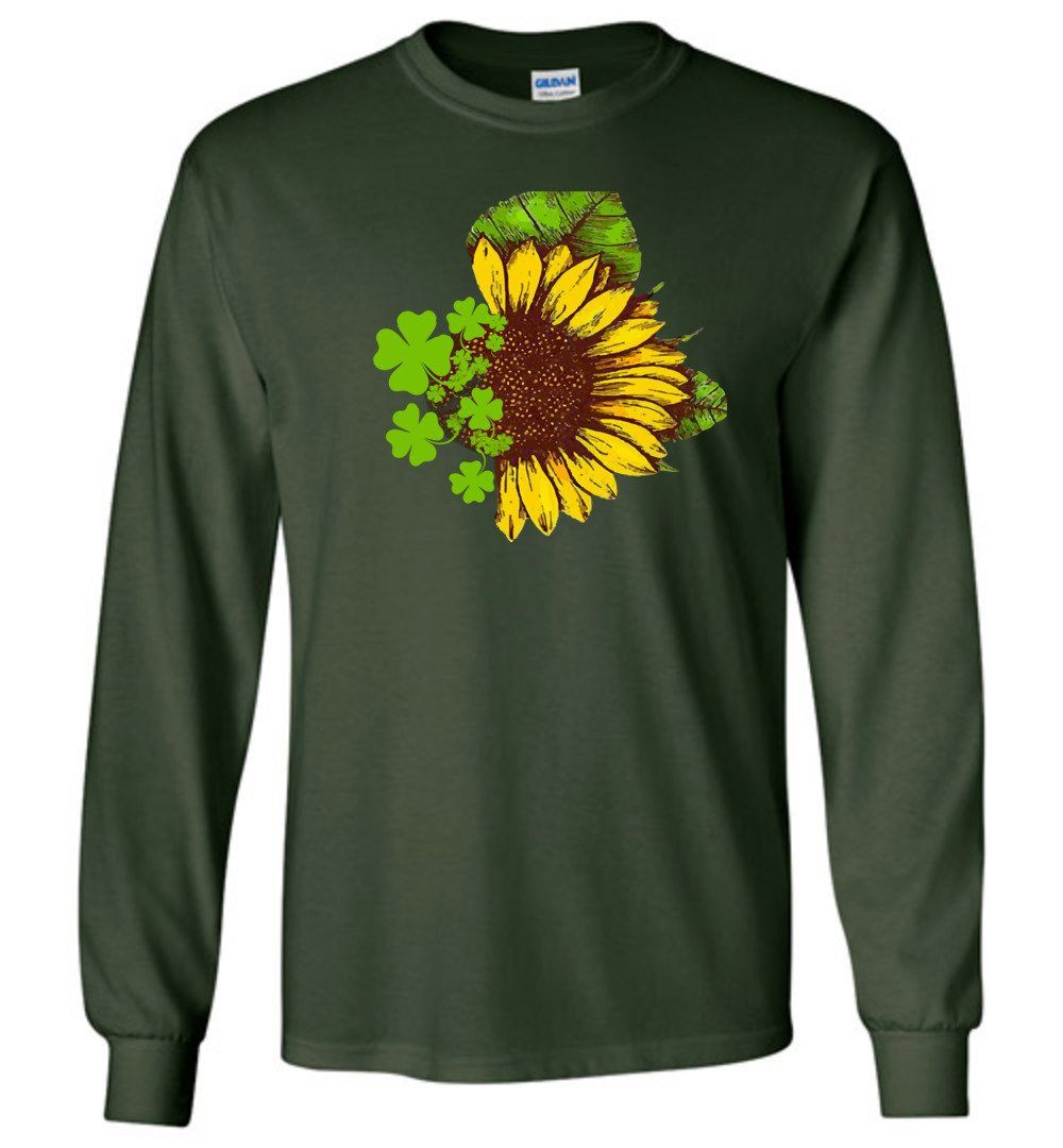 Sunflower - Clovers Long Sleeve T-Shirts Heyjude Shoppe Forest Green S
