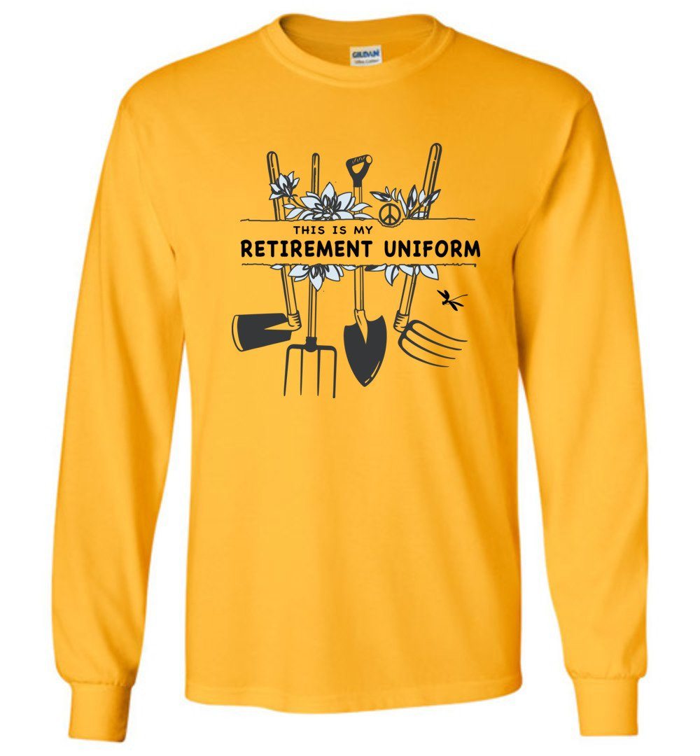 Funny Gardening T-shirts Heyjude Shoppe Long Sleeve Tee Gold S
