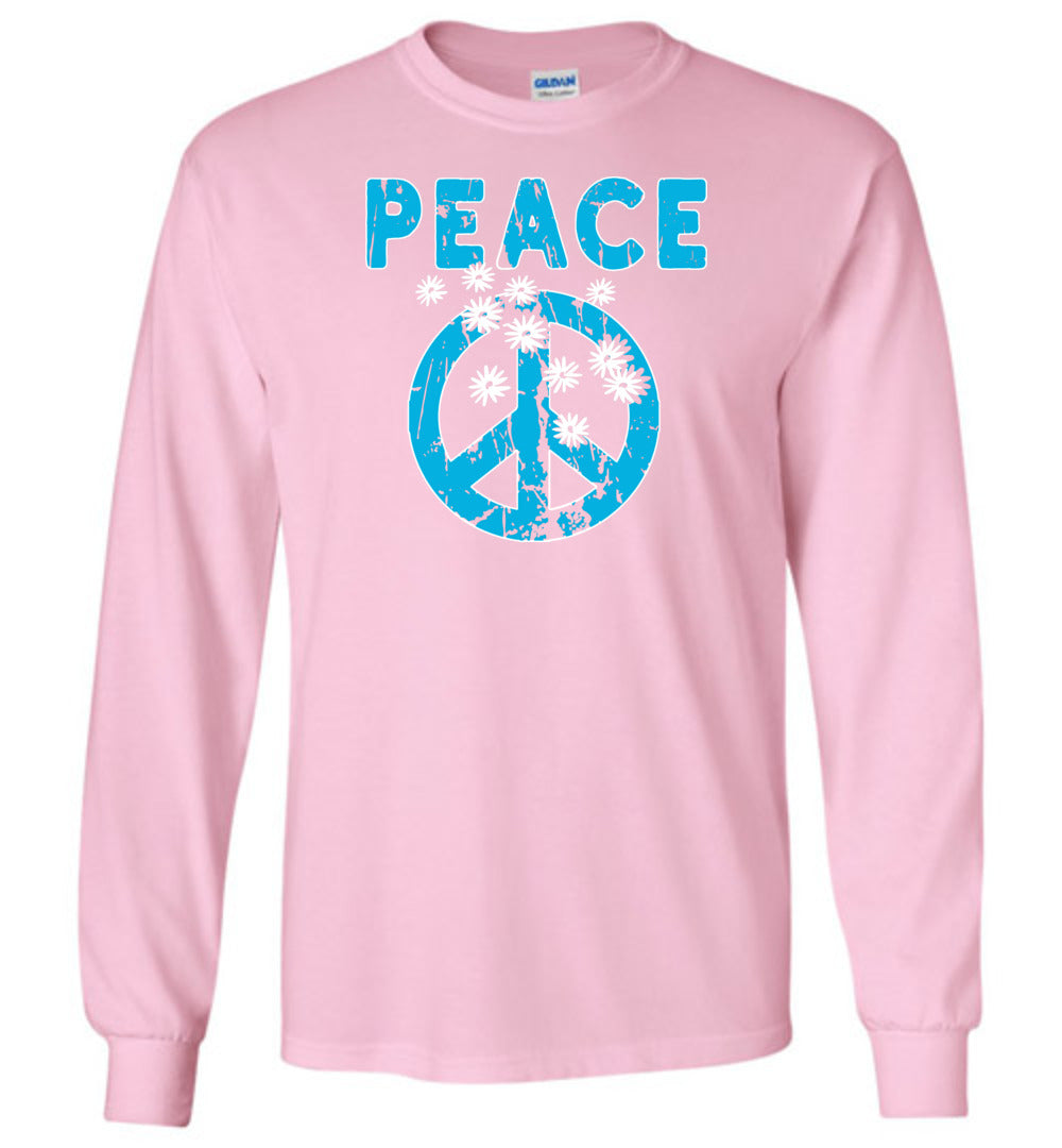 Daisy Peace Sign Long Sleeve T-Shirts