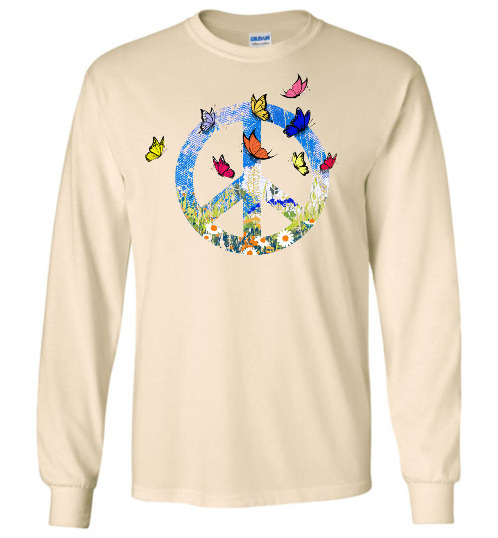 Spring Butterflies Long Sleeve T-Shirts