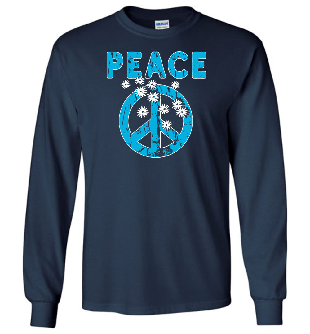 Daisy Peace Sign Long Sleeve T-Shirts