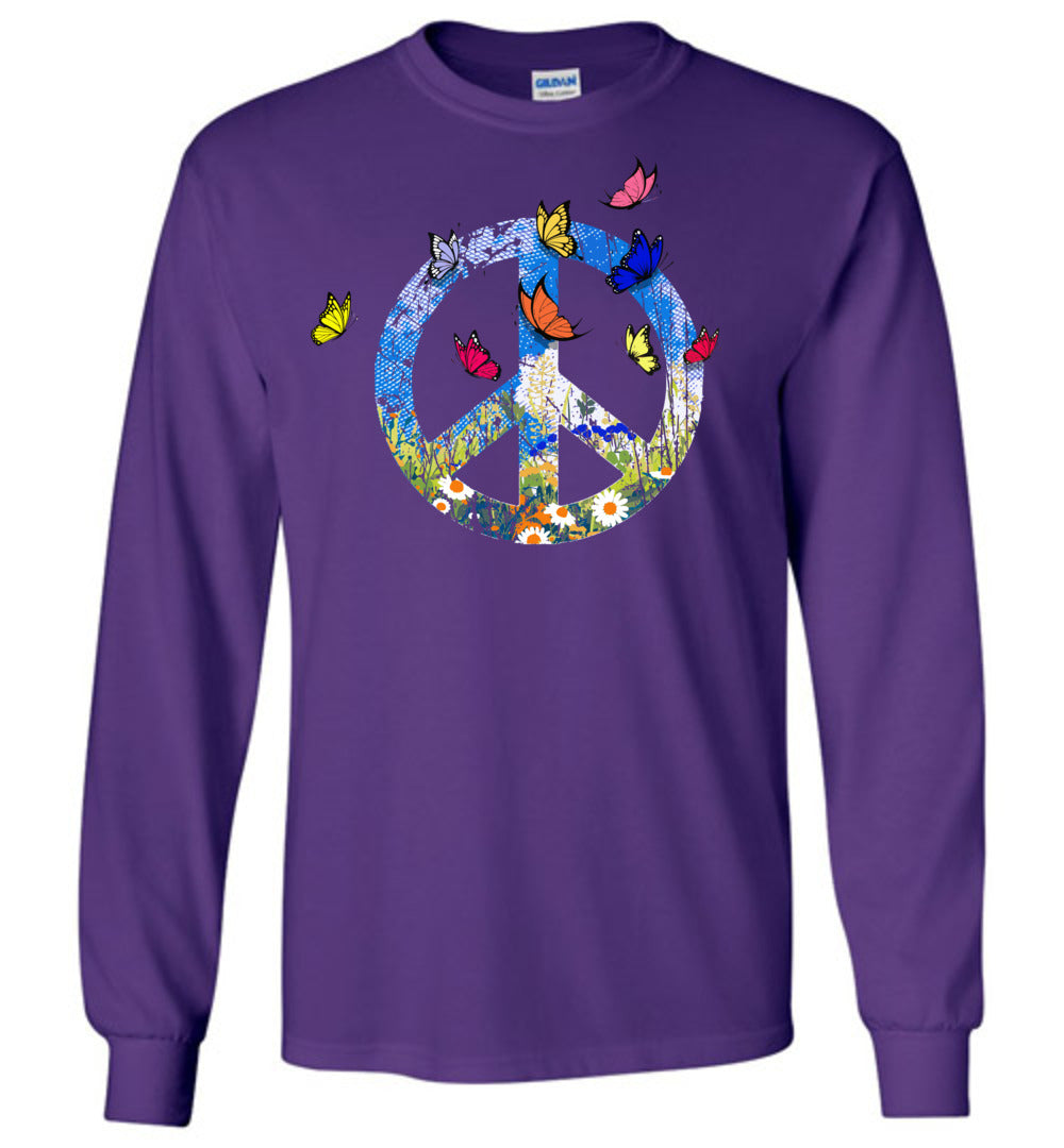 Spring Butterflies Long Sleeve T-Shirts