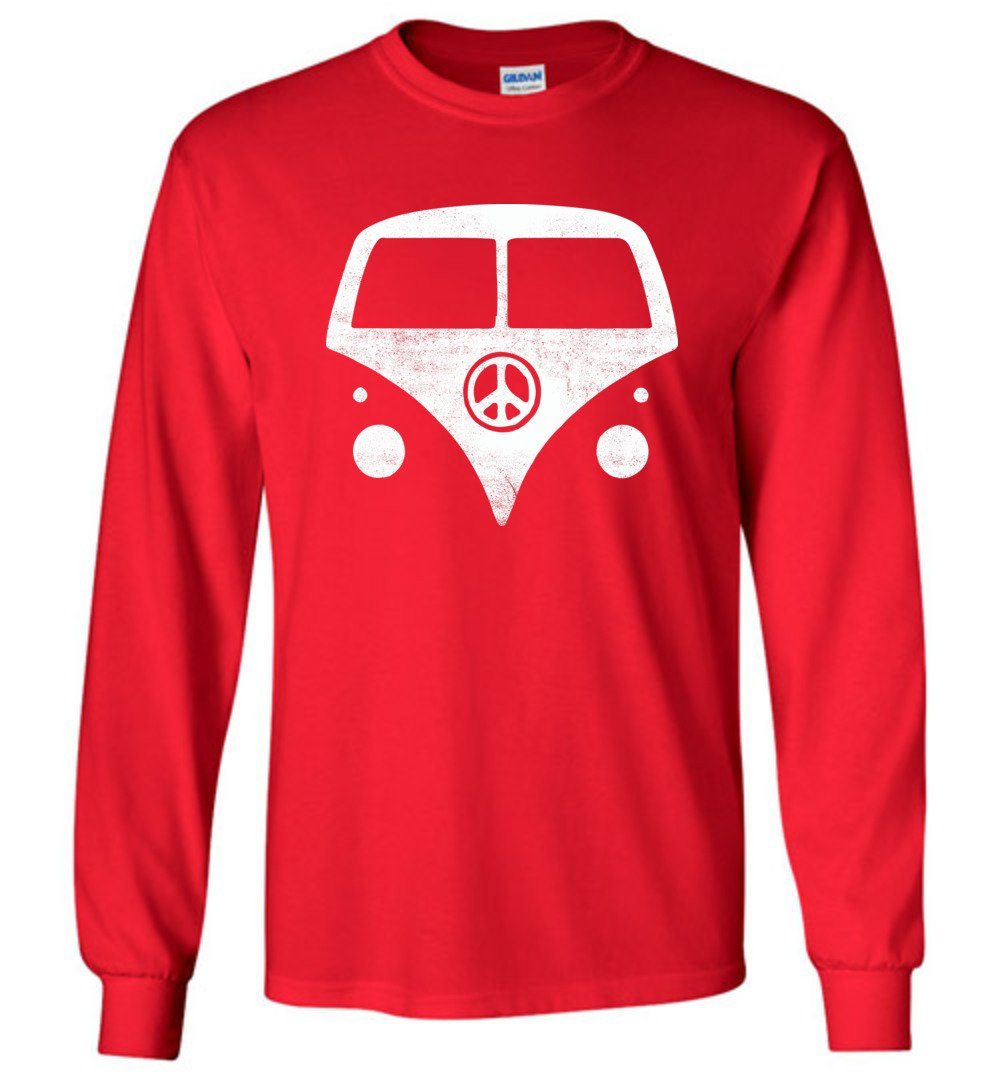 Hippie Van Long Sleeve T-Shirts Heyjude Shoppe Red S