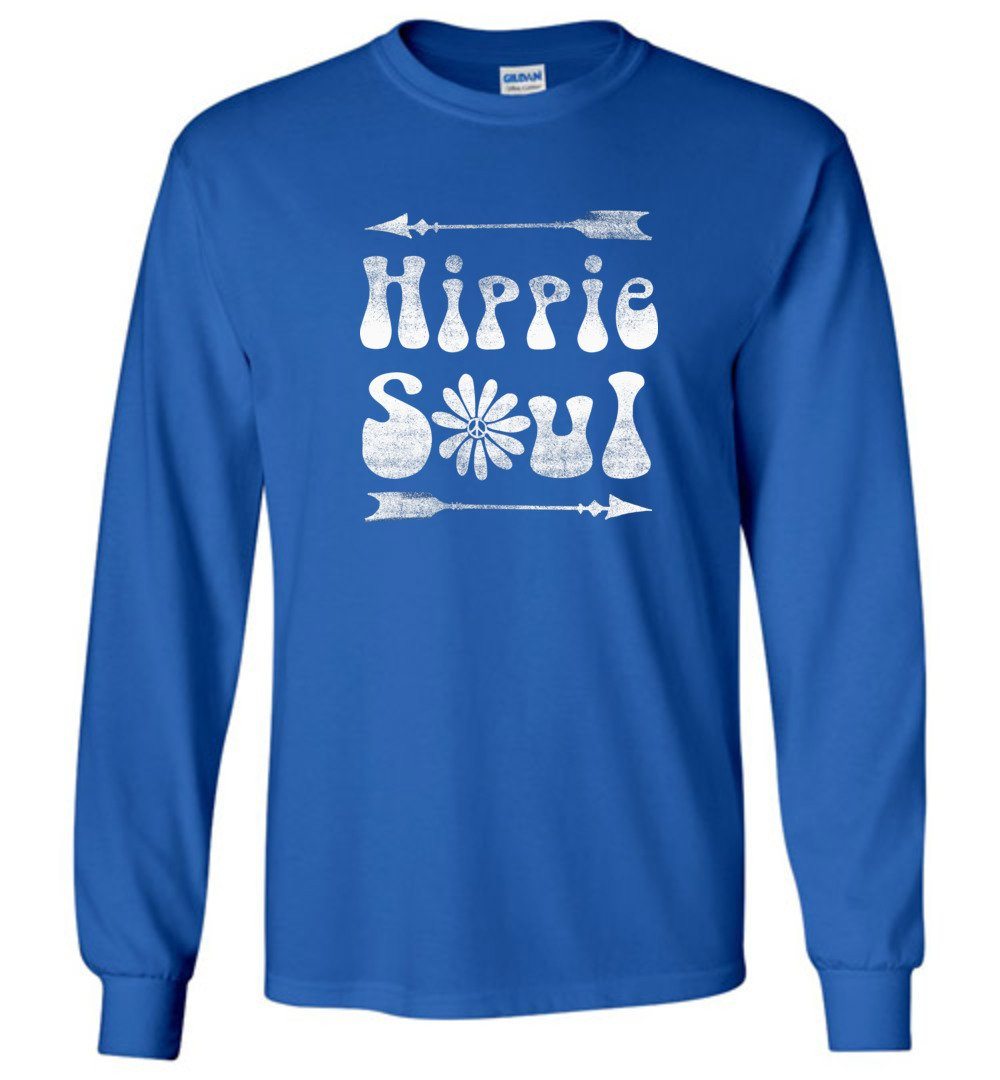 Hippie Soul Long Sleeve T-Shirts Heyjude Shoppe Royal Blue S