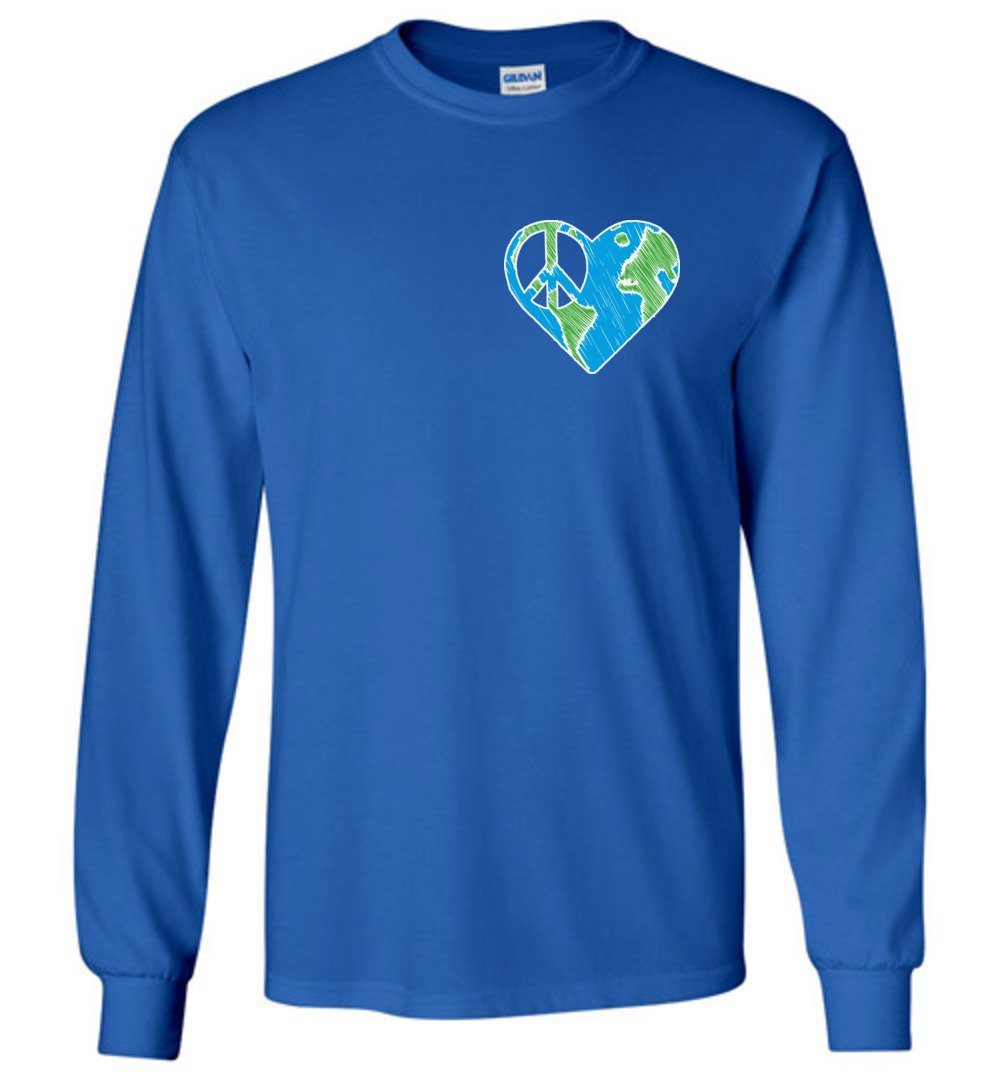 Peace In My Heart Long Sleeve T-Shirts Heyjude Shoppe Royal Blue S