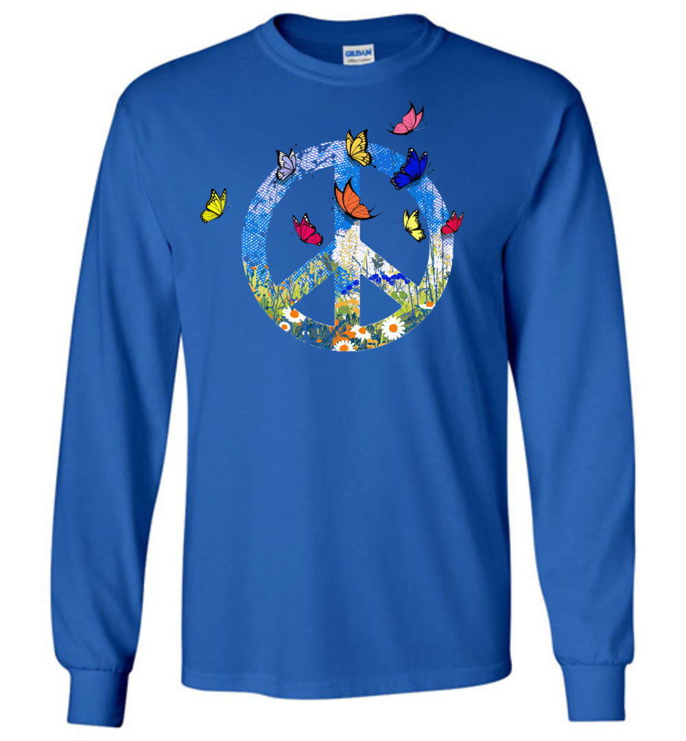 Spring Butterflies Long Sleeve T-Shirts