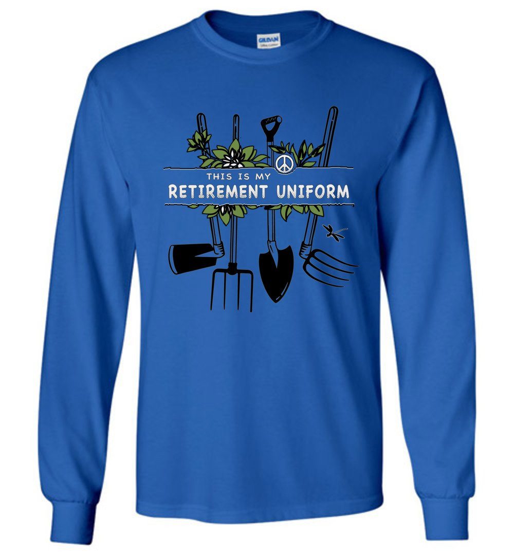 Funny Gardening T-shirts Heyjude Shoppe Long Sleeve Tee Royal Blue S