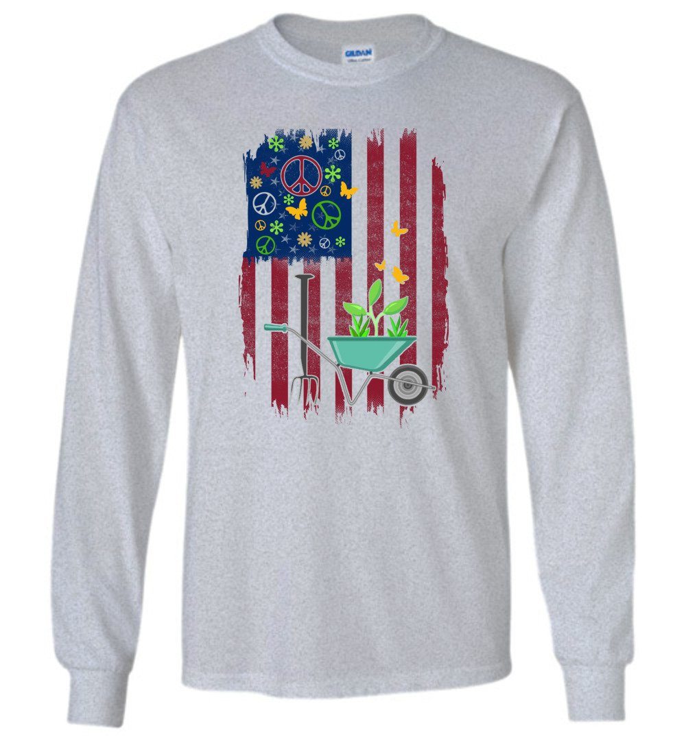 Funny Retro Gardening T-Shirts Heyjude Shoppe Long Sleeve Tee Sports Grey S