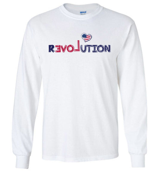 R-love-ution Long Sleeve T-Shirts Heyjude Shoppe White S