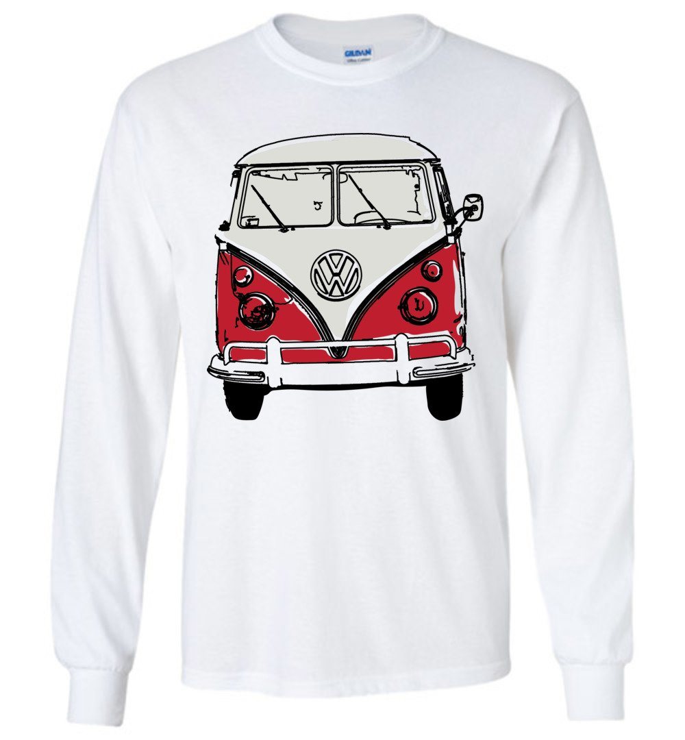 Hippie Van Long Sleeve T-Shirts Heyjude Shoppe White S