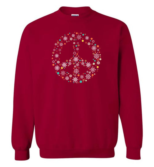 Peace Sign Holiday Sweatshirt