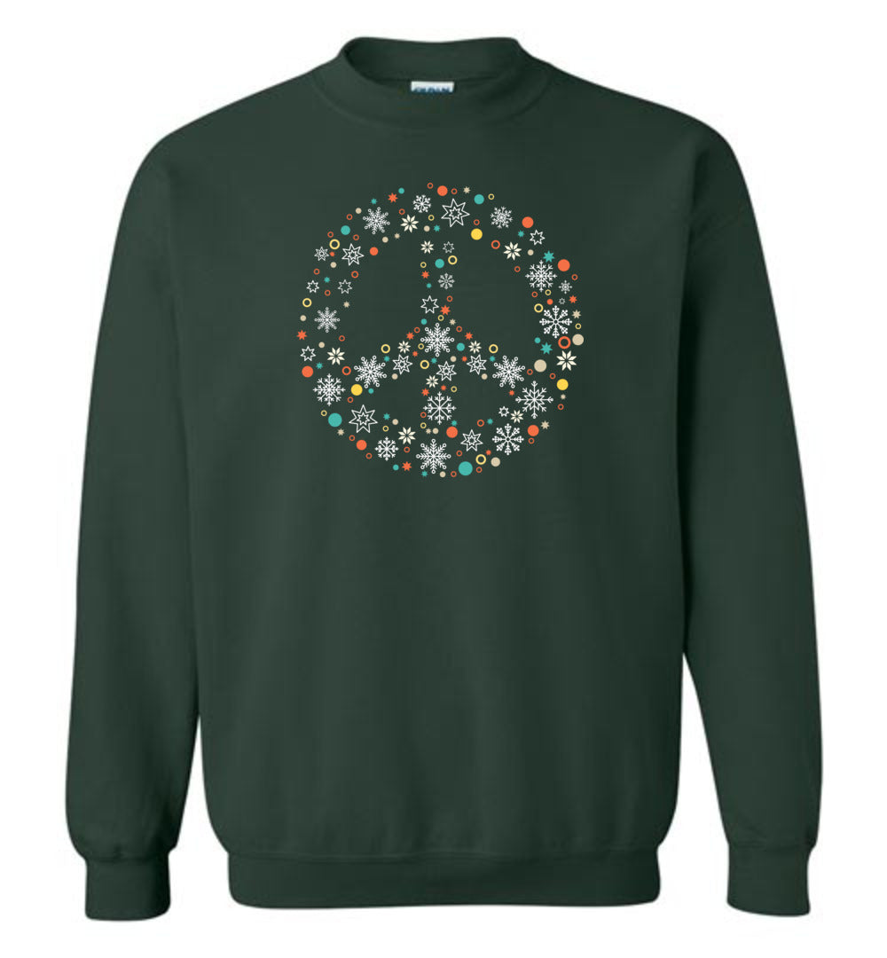 Peace Sign Holiday Sweatshirt