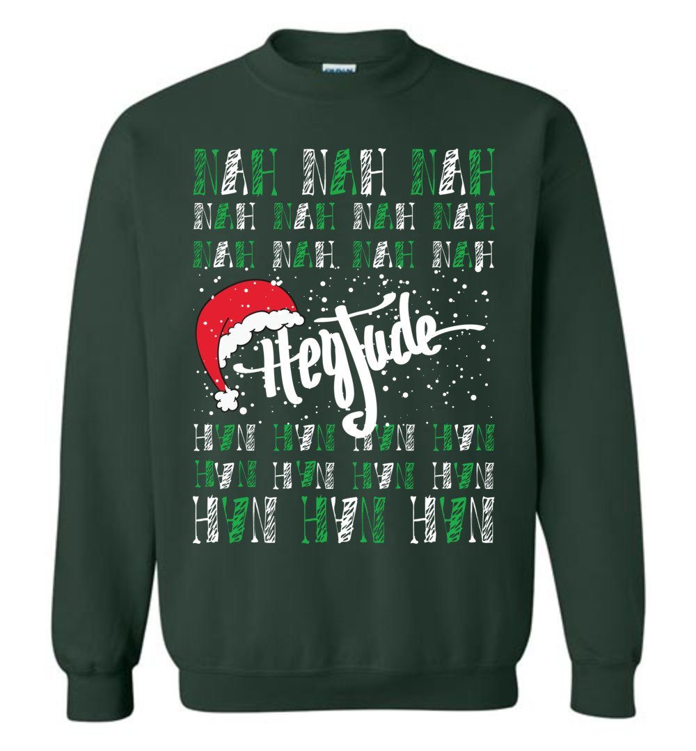 Hey Jude Christmas Heyjude Shoppe Sweatshirt Forest Green S
