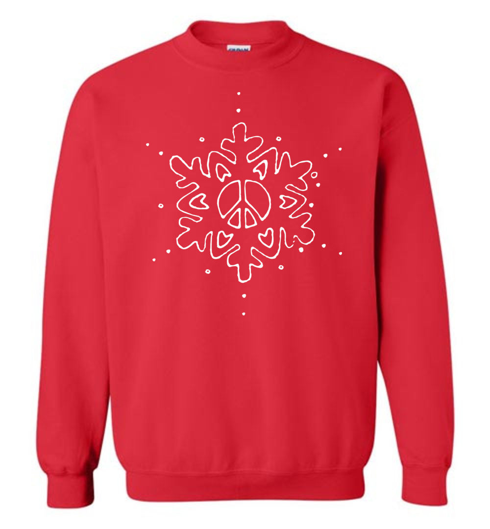 Peace Love Snowflake Sweatshirts
