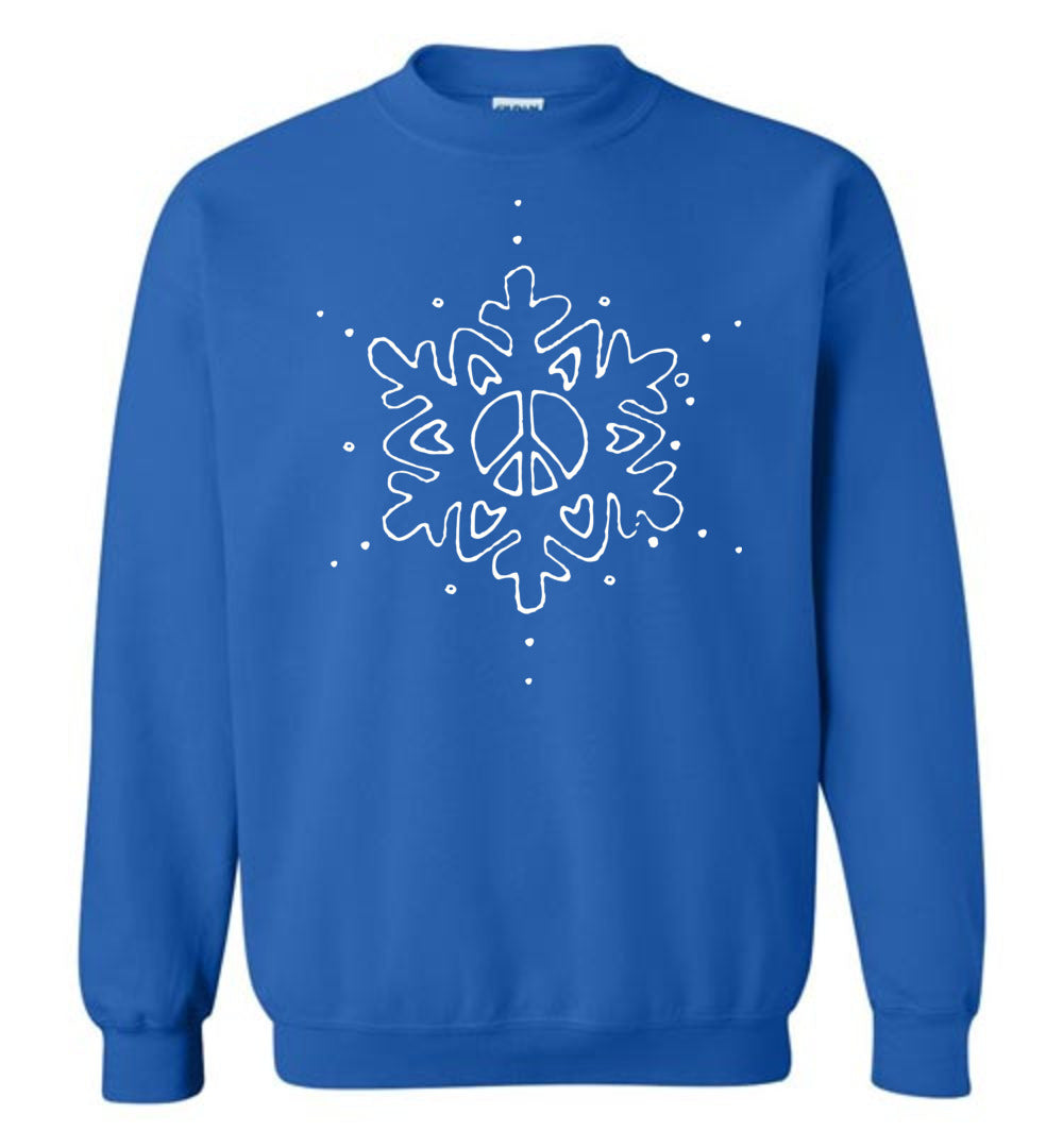 Peace Love Snowflake Sweatshirts