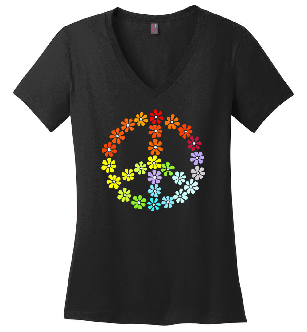 Peaceful Flowers V-necks