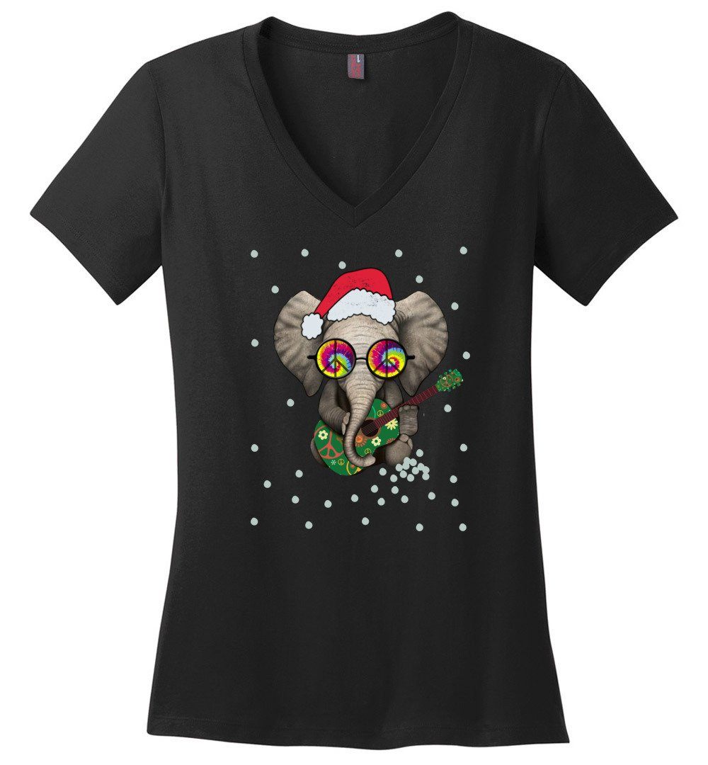 Hippie Elephant - Holiday Vneck Heyjude Shoppe Black XS