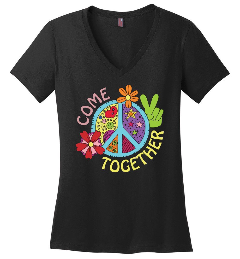 Come Together Vneck Tee Heyjude Shoppe Black XS