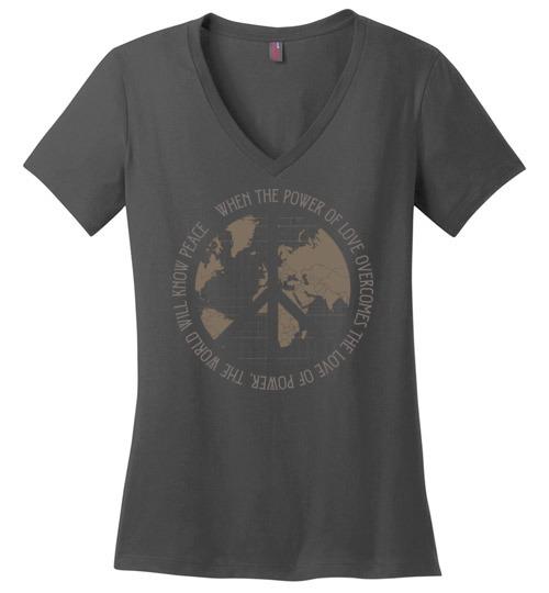 Peace Sign - The World Will Know Peace Heyjude Shoppe Charcoal S
