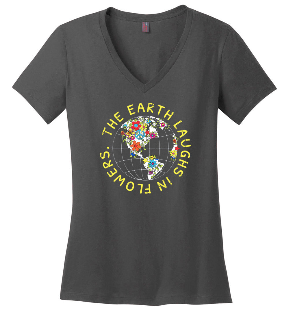 The Earth Laughs In Flowers V-neck