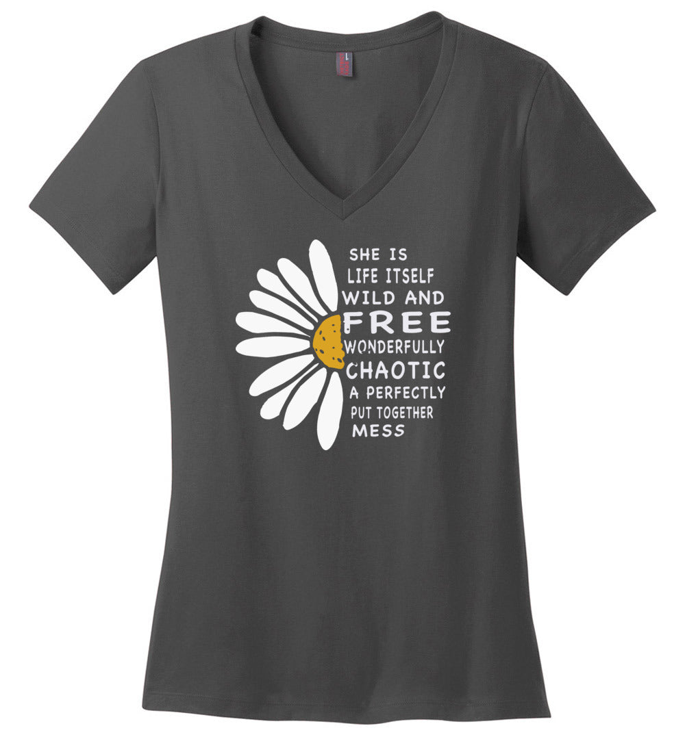 Wild And Free Daisy V-necks