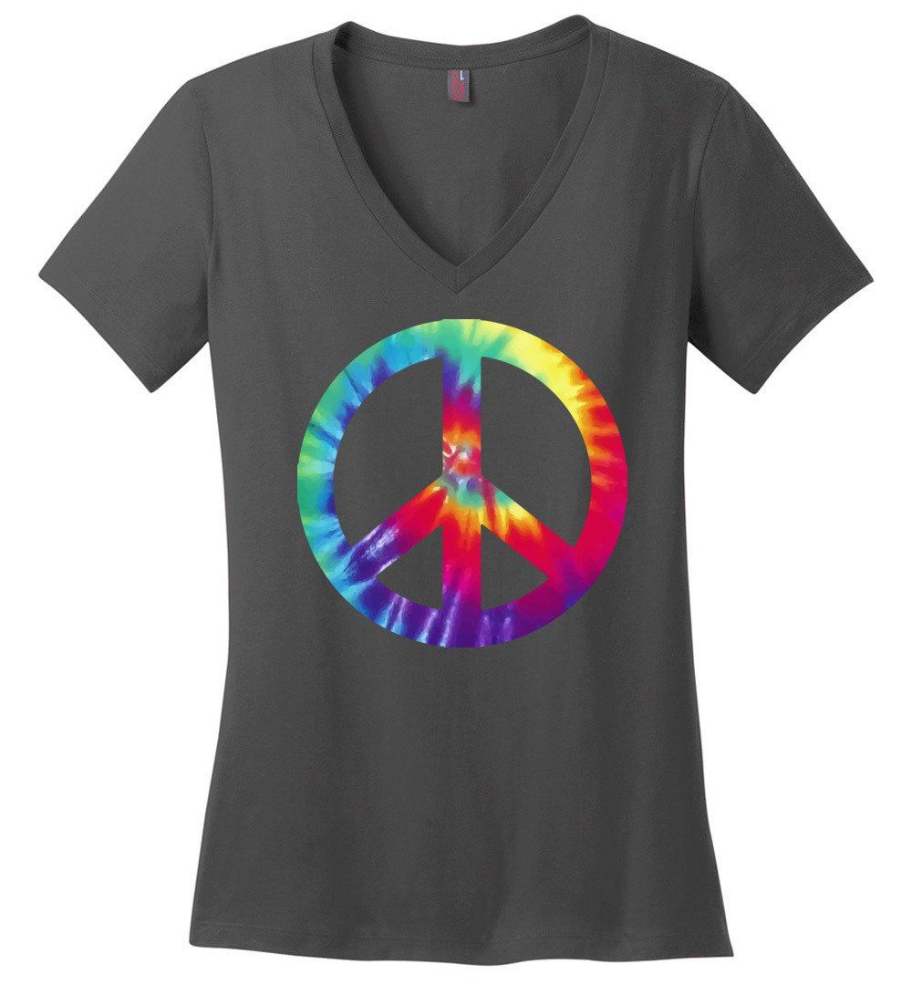 Tie Dye Vneck Heyjude Shoppe Charcoal XS