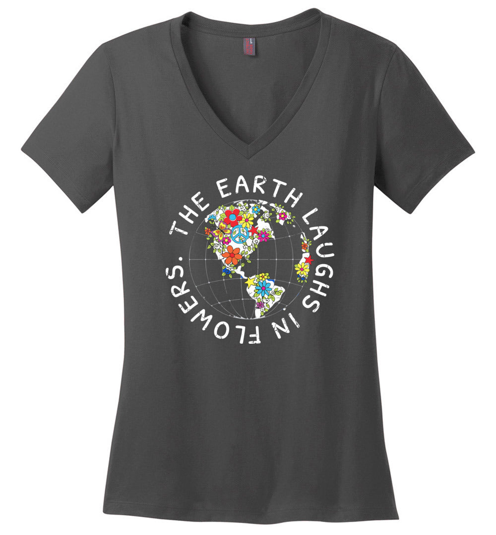 The Earth Laughs In Flowers V-neck