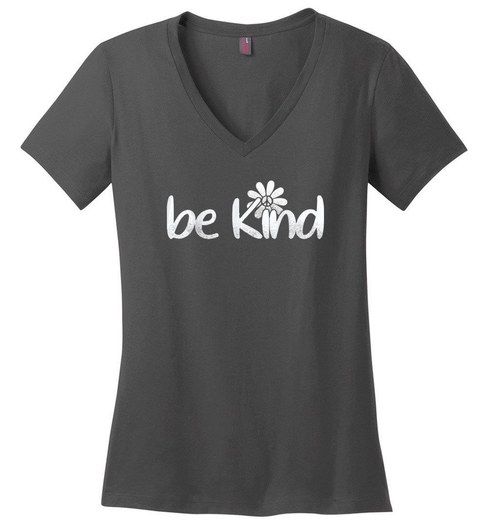 Be Kind - Daisy Vneck Heyjude Shoppe Charcoal XS