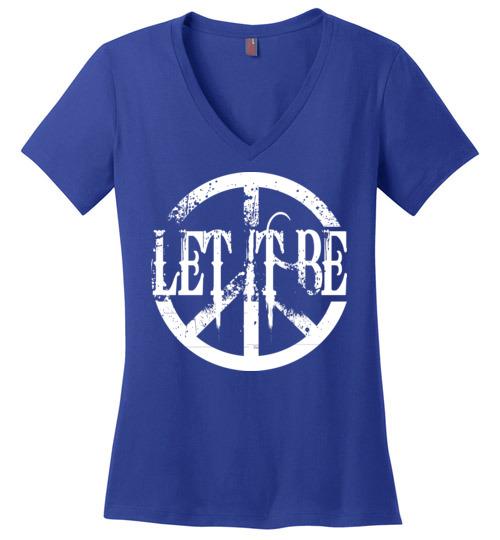 Let It Be with Peace Heyjude Shoppe Deep Royal S