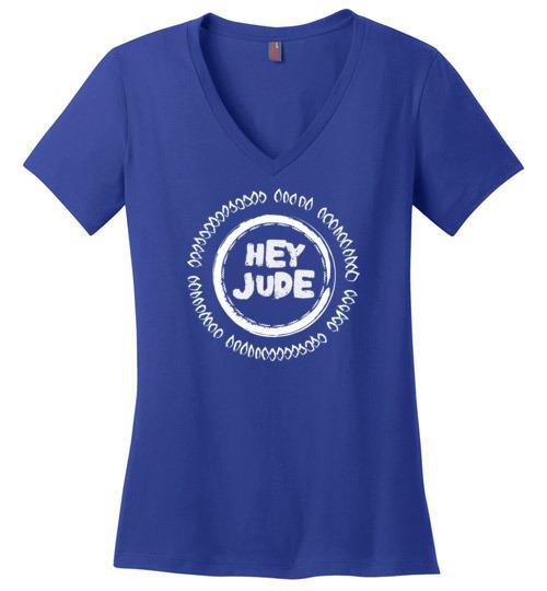 Hey Jude - Heyjude VNeck Tee Heyjude Shoppe Royal S